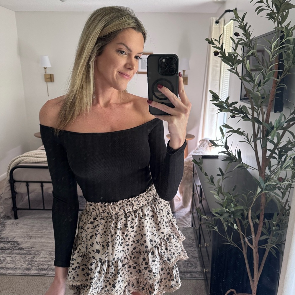 Black Off-Shoulder Top
